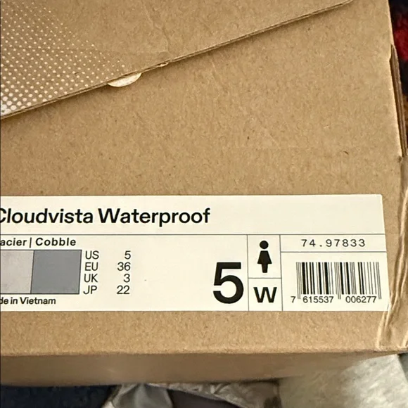 On Running Cloudvista waterproof Athletic Shoes Blue and Gray Size 5 Wide NWT - Picture 5 of 5